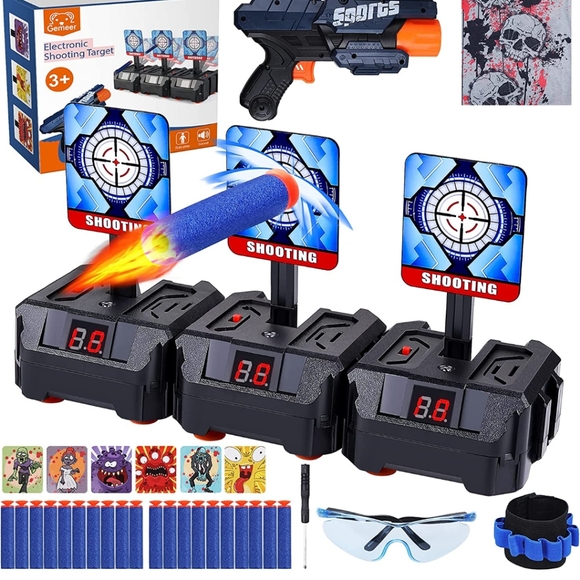 Gemeer Digital Targets w Foam Toy Electronic Shooting Targets Shooting Game - Picture 1 of 5